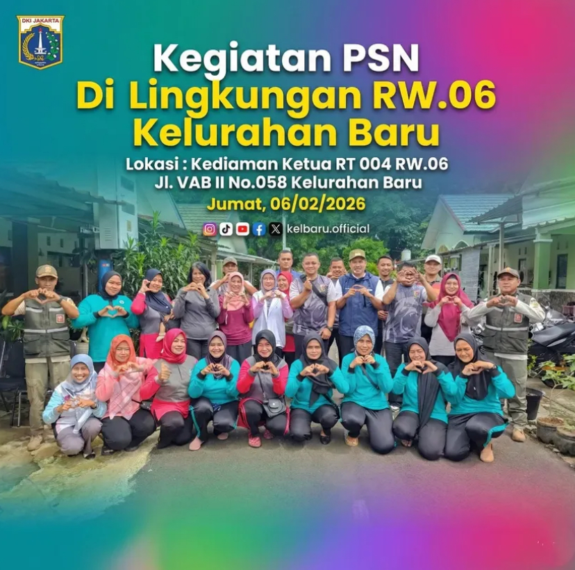 PSN (Pemberantasan Sarang Nyamuk) di lingkungan RW.06 Kelurahan Baru